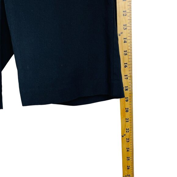 J McLaughlin Shorts Womens 12 Black Stretch Pull On Bermuda Pocket Casual Summer - Picture 4 of 9